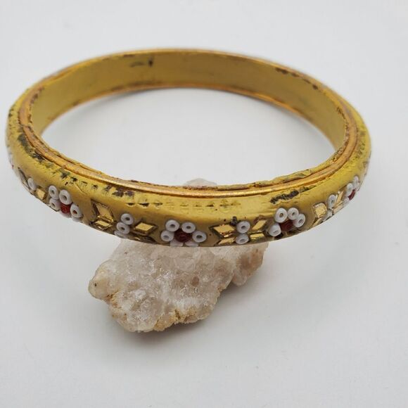 Vintage Yellow boho flower‎ child bracelet B1321 - Picture 1 of 3